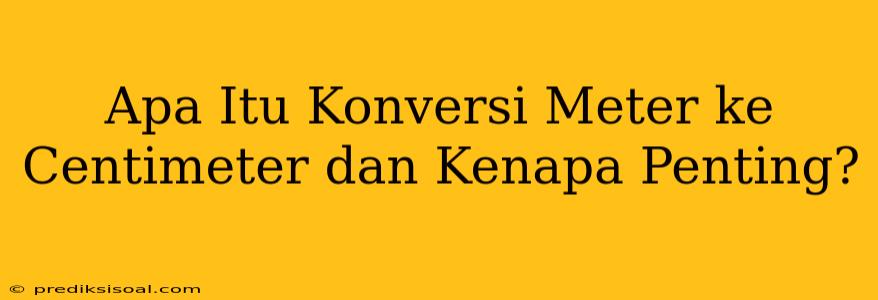 Apa Itu Konversi Meter ke Centimeter dan Kenapa Penting?