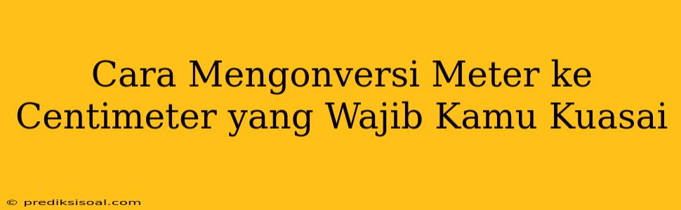 Cara Mengonversi Meter ke Centimeter yang Wajib Kamu Kuasai