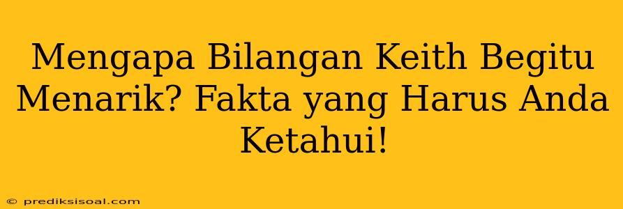 Mengapa Bilangan Keith Begitu Menarik? Fakta yang Harus Anda Ketahui!