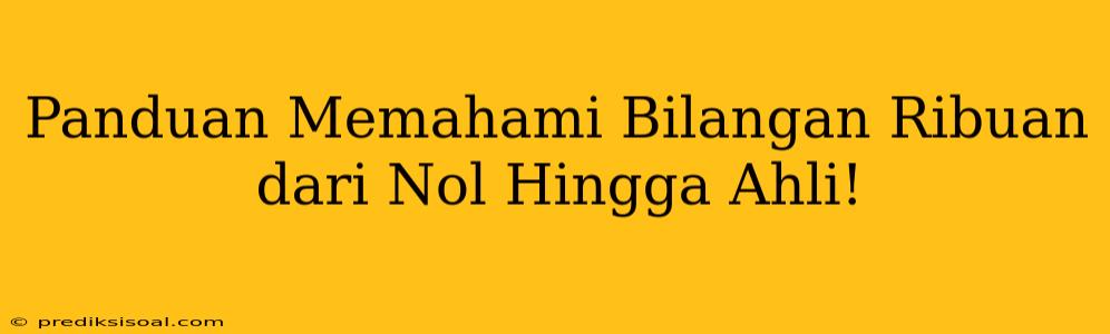 Panduan Memahami Bilangan Ribuan dari Nol Hingga Ahli!