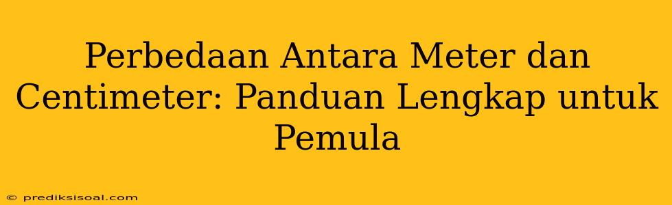 Perbedaan Antara Meter dan Centimeter: Panduan Lengkap untuk Pemula